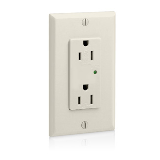 Product image for 15 Amp, 125 Volt, Decora Plus Surge Protective Duplex Receptacle Outlet, Commercial Grade