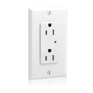 Product image for 15 Amp, 125 Volt, Decora Plus Surge Protective Duplex Receptacle Outlet, Commercial Grade