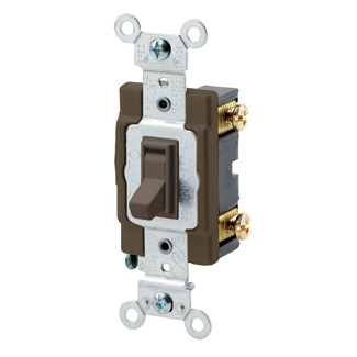 Product image for 20 Amp, Toggle Switch, Single-Pole, Quiet Switch, Commercial Spec Grade
