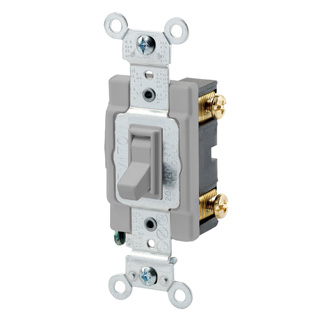 Product image for 20 Amp, Toggle Switch, Single-Pole, Quiet Switch, Commercial Spec Grade