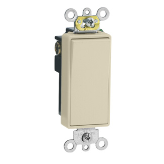 Product image for 15 Amp, Rocker Switch, Single-Pole, Quiet Switch, Commercial Spec Grade