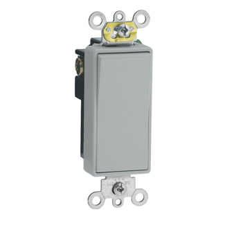 Product image for 15 Amp, Rocker Switch, Single-Pole, Quiet Switch, Commercial Spec Grade