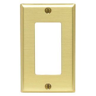Product image for 1-Gang Decora Wallplate, Standard Size, Brass