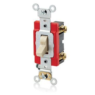 Product image for Antimicrobial Treated Toggle Switch, Ivory