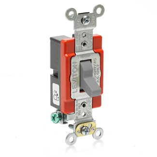 Product image for Antimicrobial Treated Toggle Switch, Gray