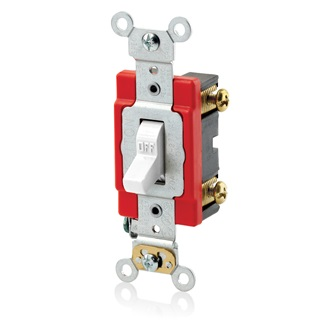 Product image for Antimicrobial Treated Toggle Switch, White