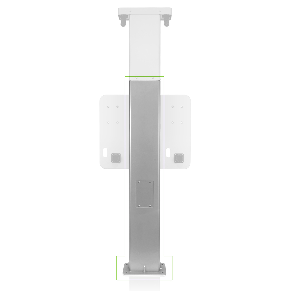 Product image for Pedestal Body for Dual Mount Charging Station Pedestal, Side/Side with Retractable Cord Management