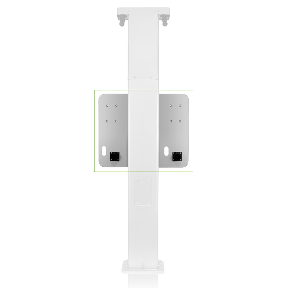 Product image for Mounting Template for Dual Mount Charging Station Pedestal, Side/Side with Retractable Cord Management
