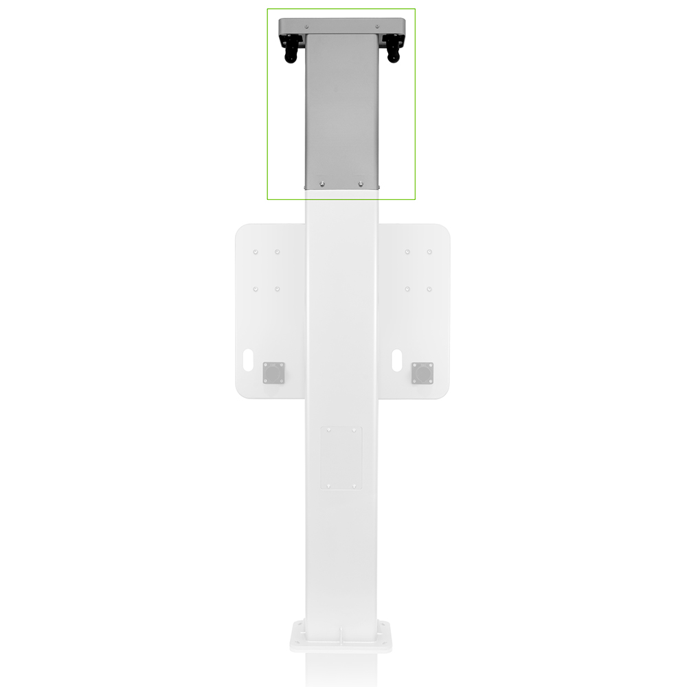 Product image for Retractable Cord Management System for Dual Mount Charging Station Pedestal, Side/Side with Retractable Cord Management