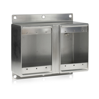 Product image for Wetguard Watertight 2-Gang Stainless Steel FD Box