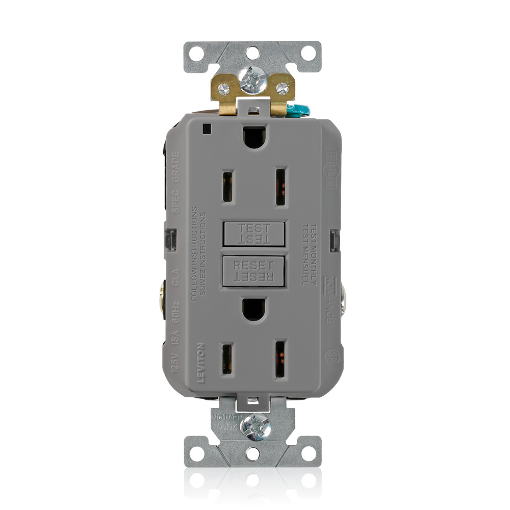 Product image for 15 Amp SmartlockPro® GFCI Receptacle/Outlet, Industrial Grade