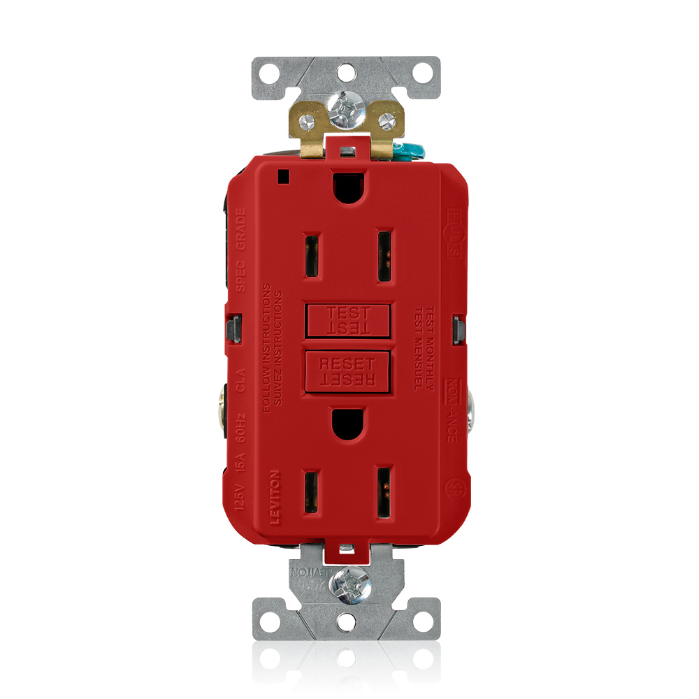 Product image for 15 Amp SmartlockPro® GFCI Receptacle/Outlet, Industrial Grade