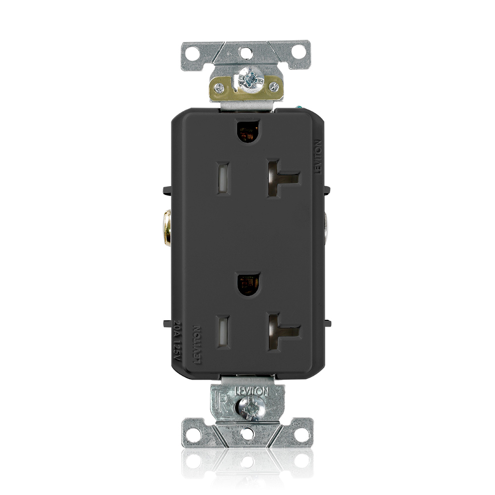 Product image for Tamper-Resistant Decora Plus Receptacle, 20 Amp, 125 Volt