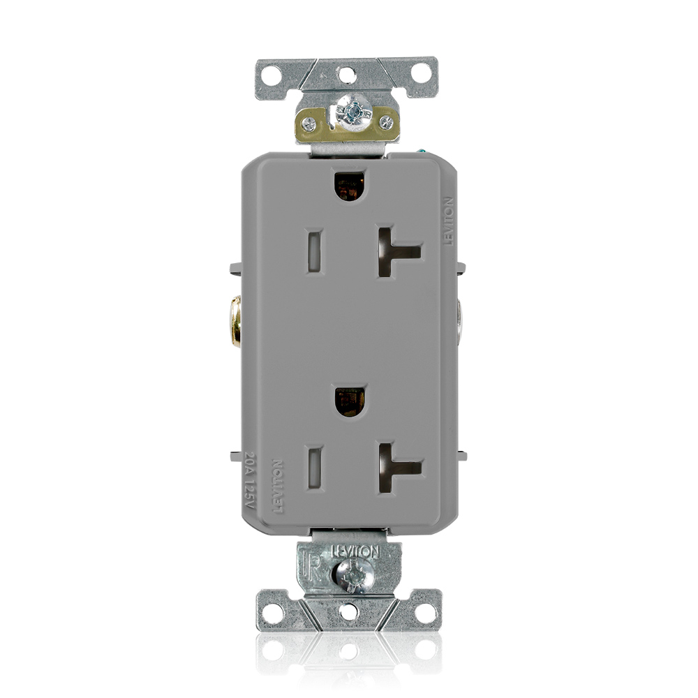 Product image for Tamper-Resistant Decora Plus Receptacle, 20 Amp, 125 Volt
