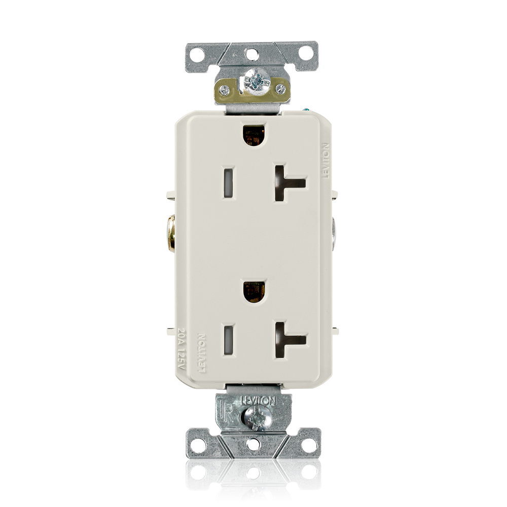 Product image for Tamper-Resistant Decora Plus Receptacle, 20 Amp, 125 Volt