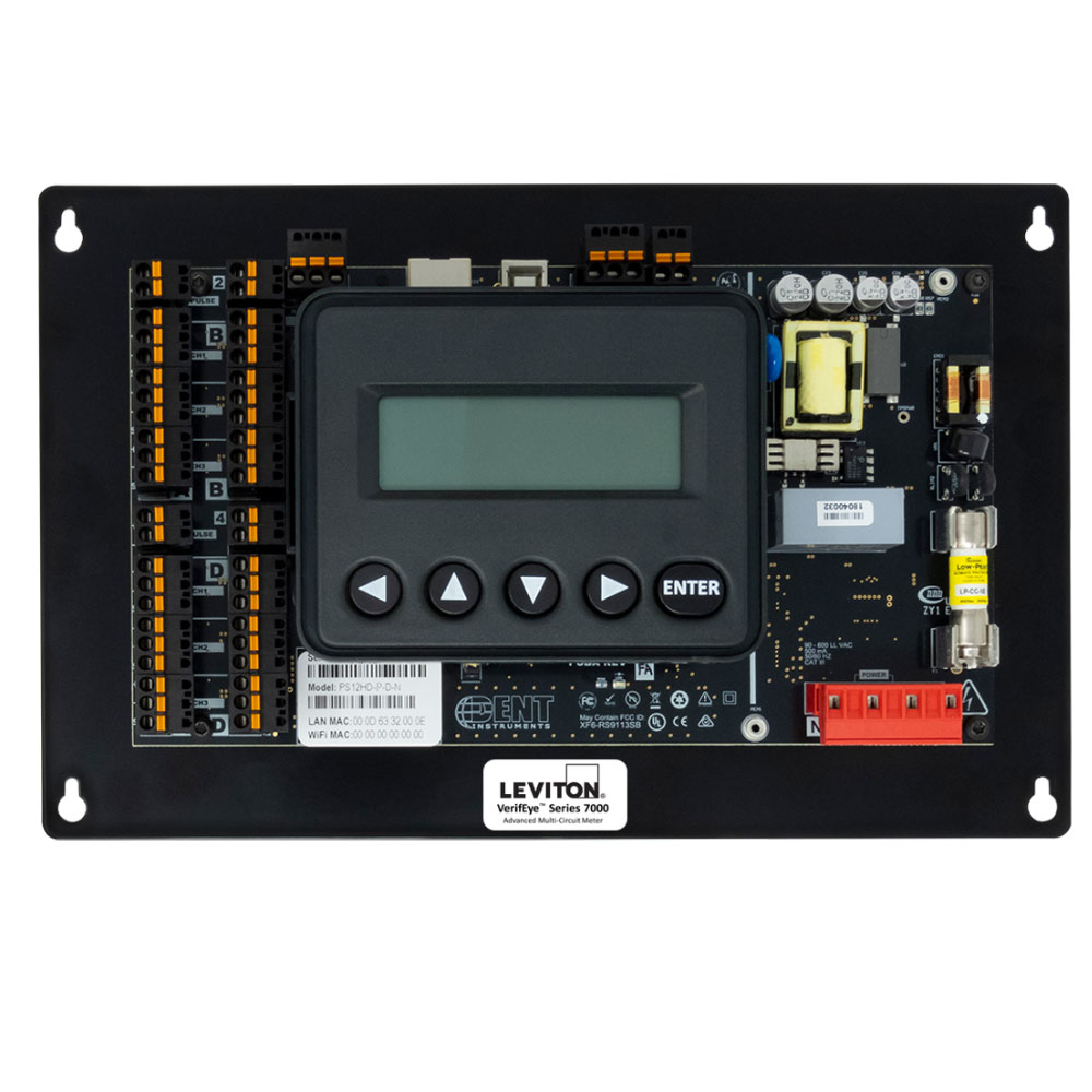 Product image for Submeter, Embedded Branch Circuit Monitor, 12 Inputs, LCD Display, No Enclosure