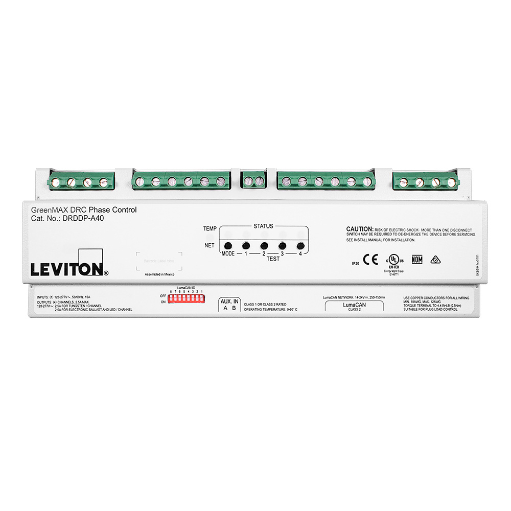 Product image for GreenMAX® DRC, Dimmer, 4 Channel, LED Controller, 2.5 Amps per Channel, 120-277VAC