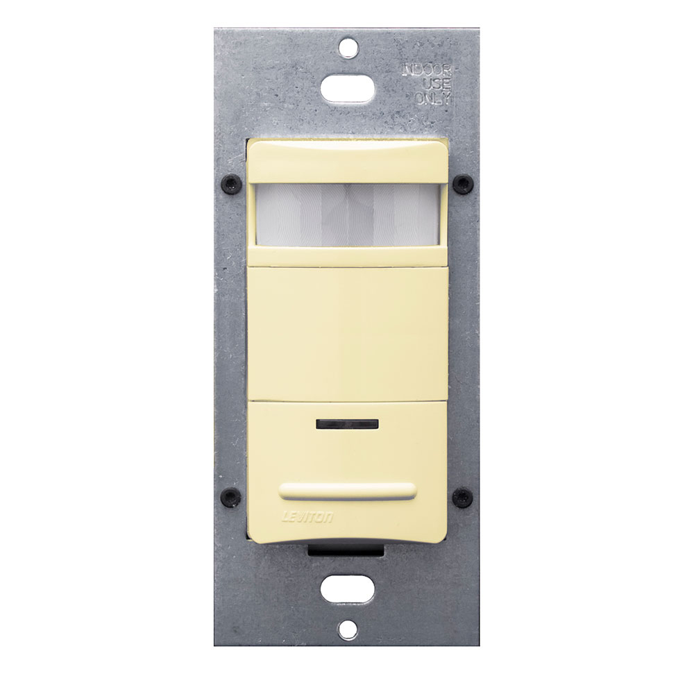 Product image for Occupancy Sensor, PIR, Wall Switch, 1600SF, 120-277V, Ivory, USMCA compliant, Decora®
