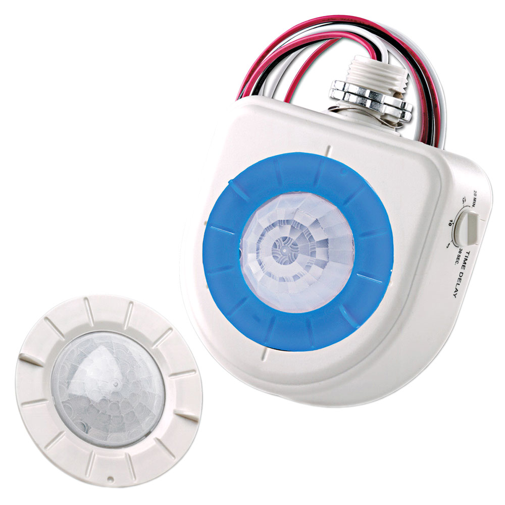 Product image for Occupancy Sensor, Fixture Mount, PIR, High Bay, 2 Interchangeable Lenses and Aisle Mask, White