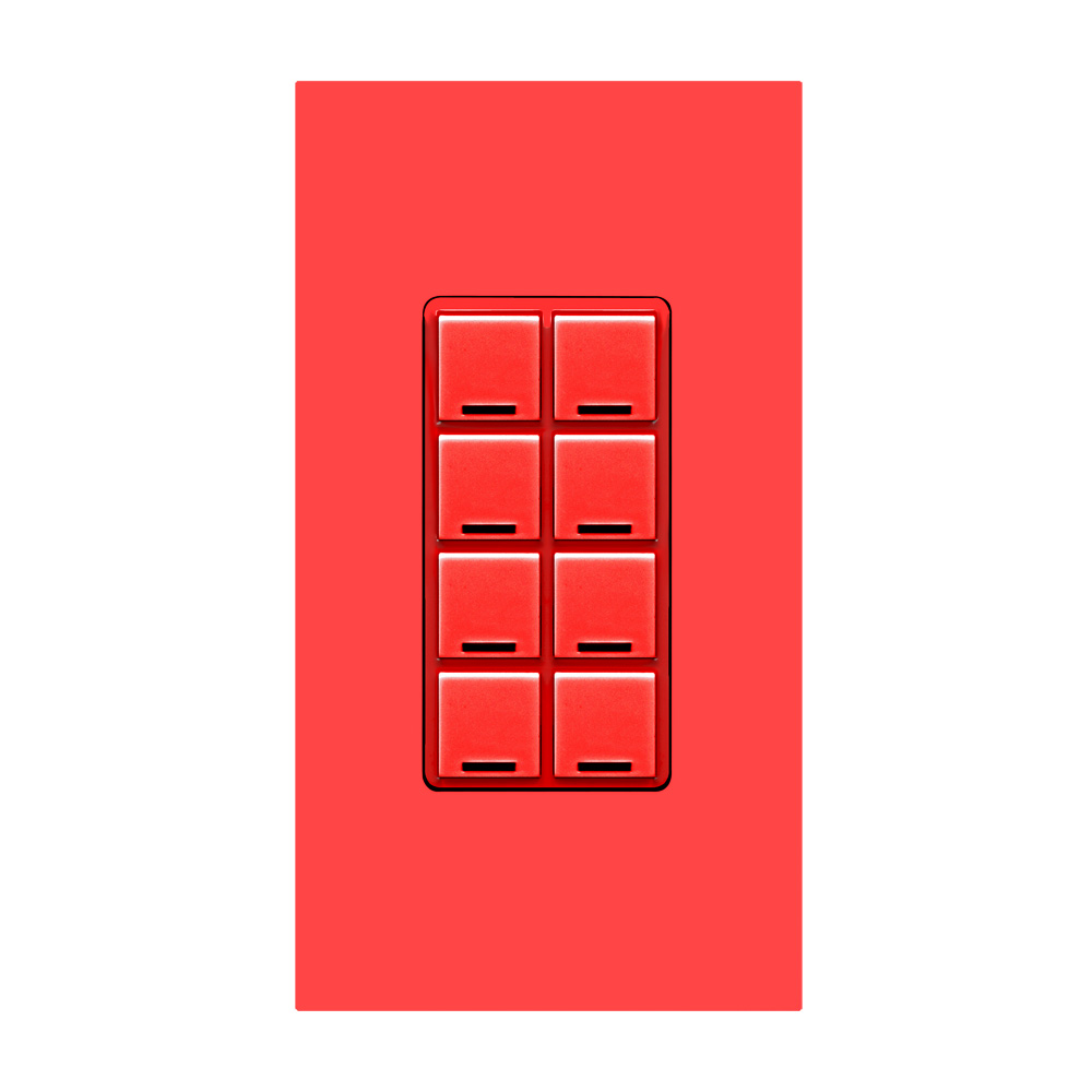 Product image for Color Change Kit for GreenMAX® Digital Keypad, Light Switch, 8 Button, Red