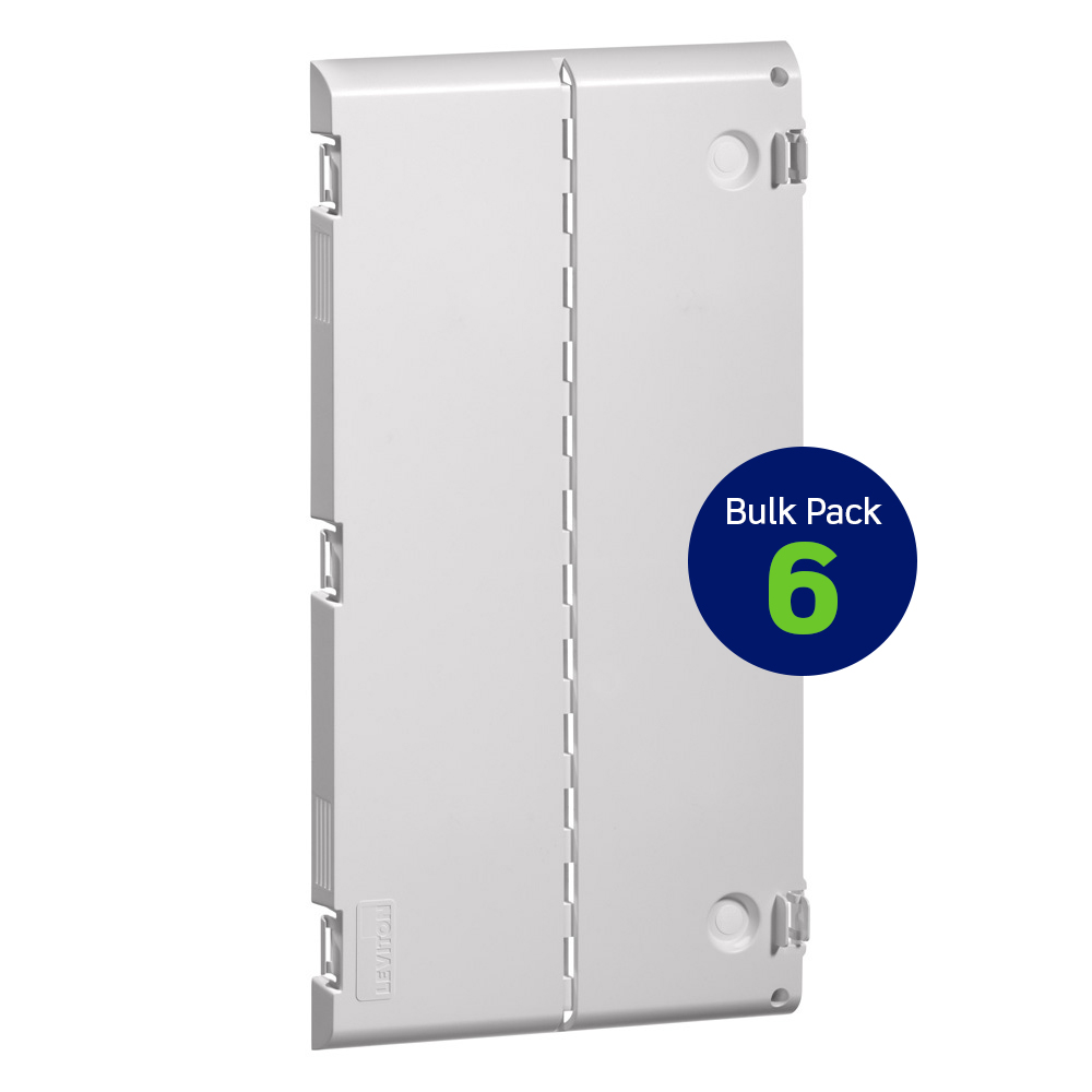 Product image for 28" Vented Hinged Door, Plastic, 6 Pack, White