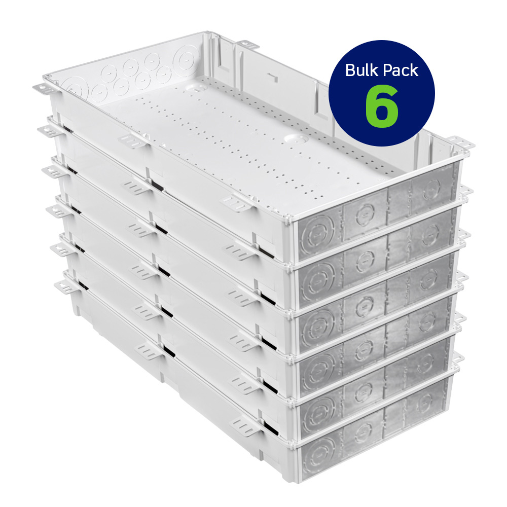 Product image for 28" Wireless Structured Media Enclosure, Plastic, 6 Pack, White