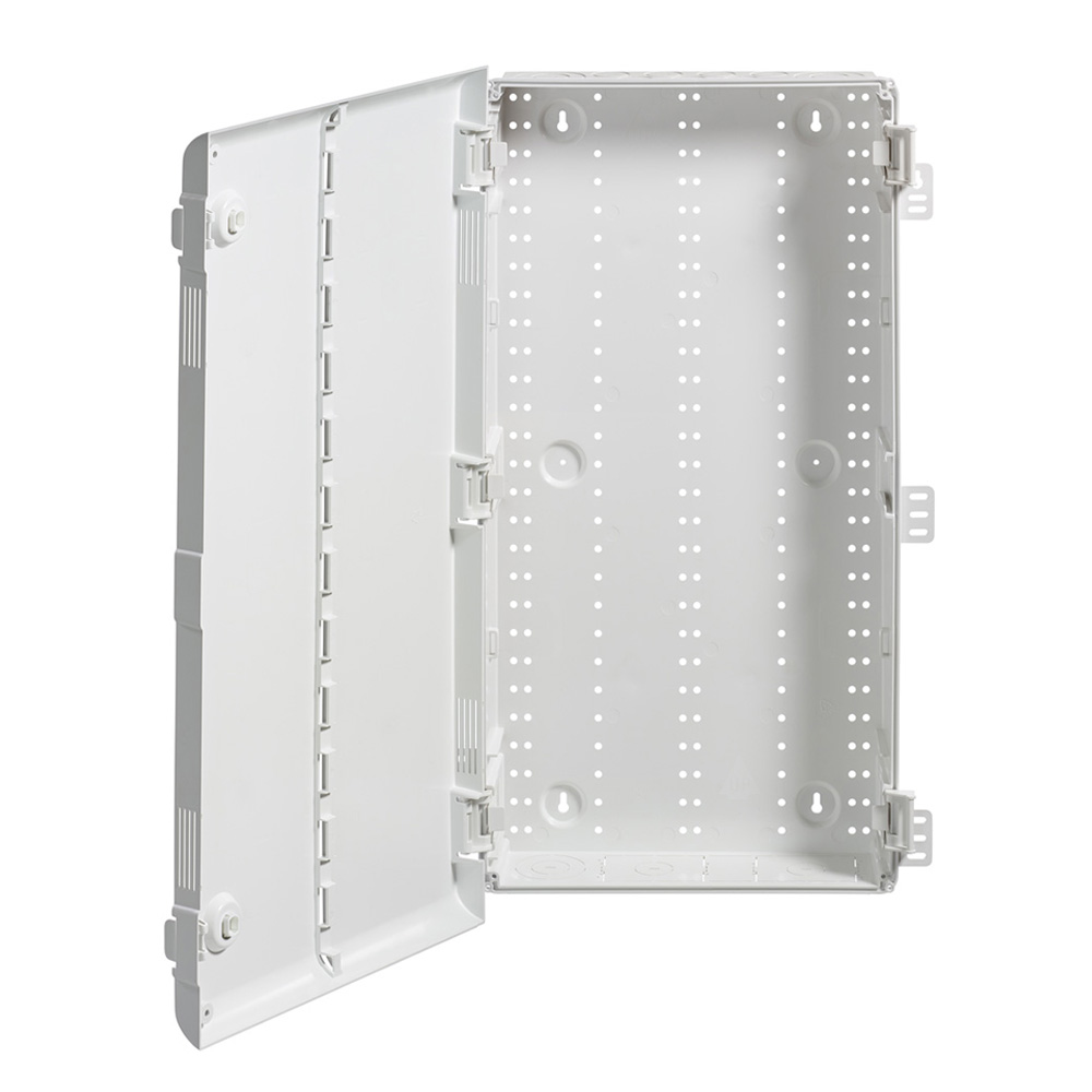 Product image for 28&quot; Wireless Structured Media Enclosure with Vented Hinged Door, Plastic, White