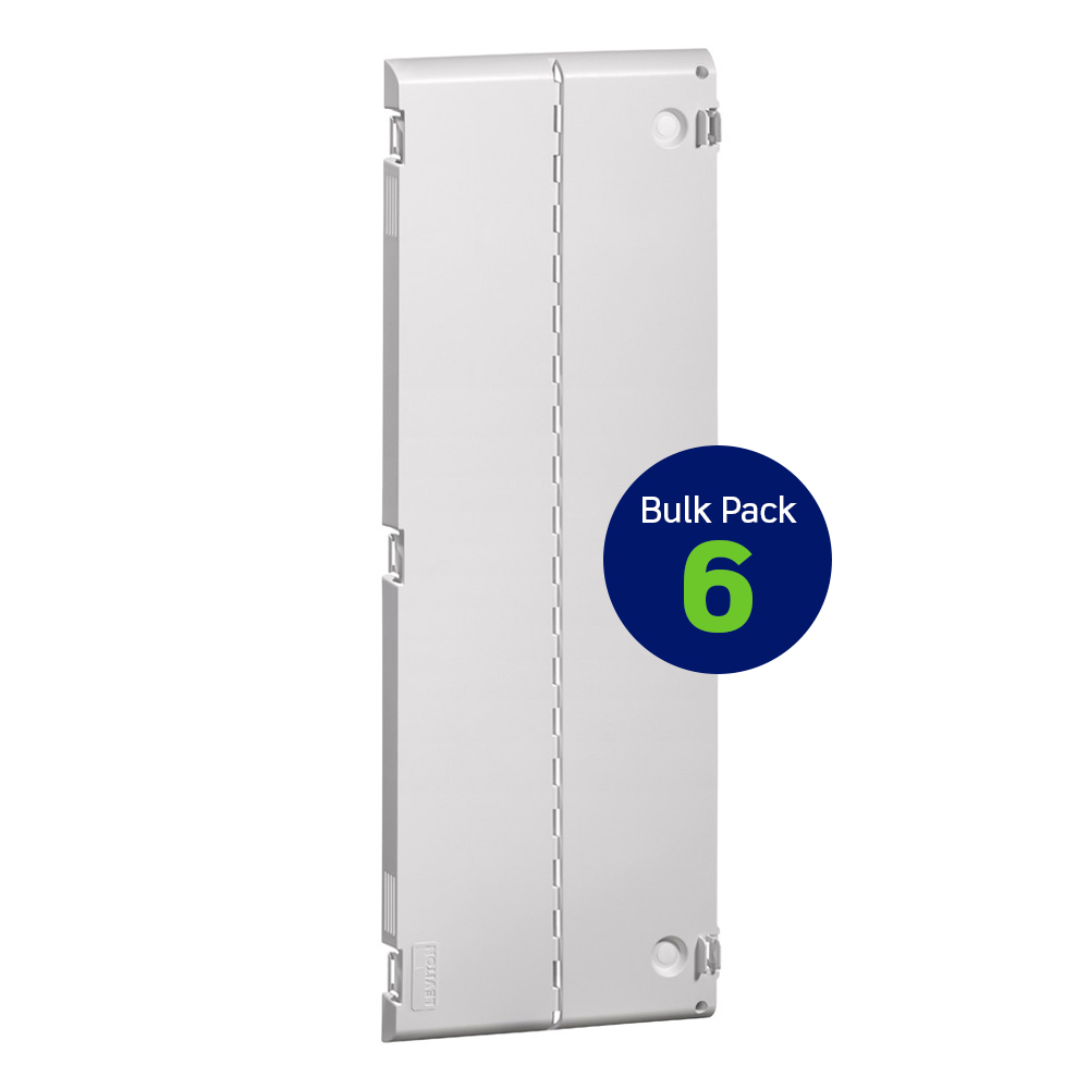 Product image for 42&quot; Vented Hinged Door, Plastic, 6 Pack, White