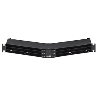 Product image for OPT-X™ UHDX 1RU Angled Panel, empty; Accepts up to (12) HDX adapter plates or (12) MTP cassettes