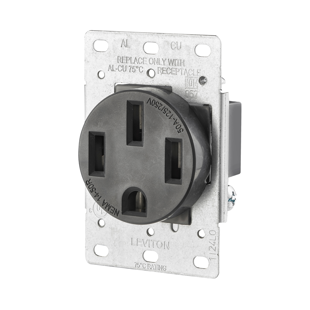 Product image for 50 Amp Flush Mount Outlet/Receptacle