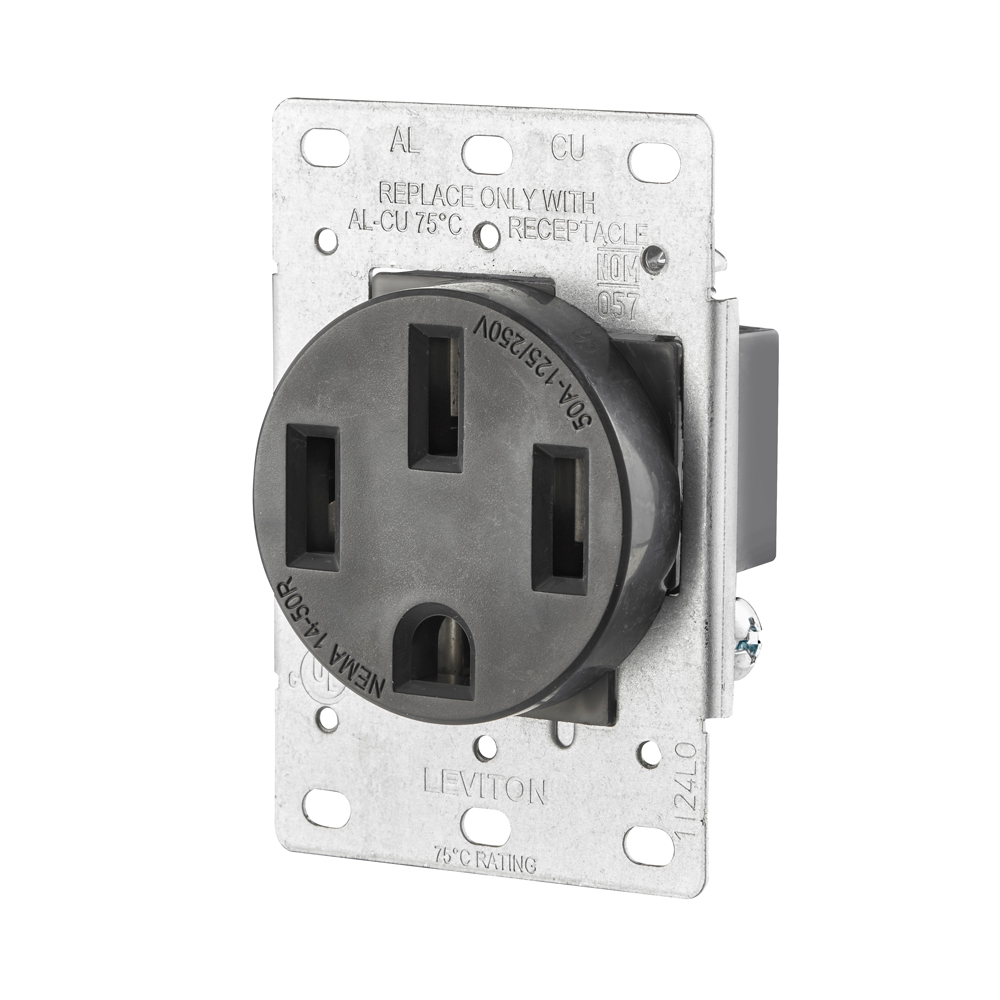 Product image for 50 Amp Flush Mount Outlet/Receptacle