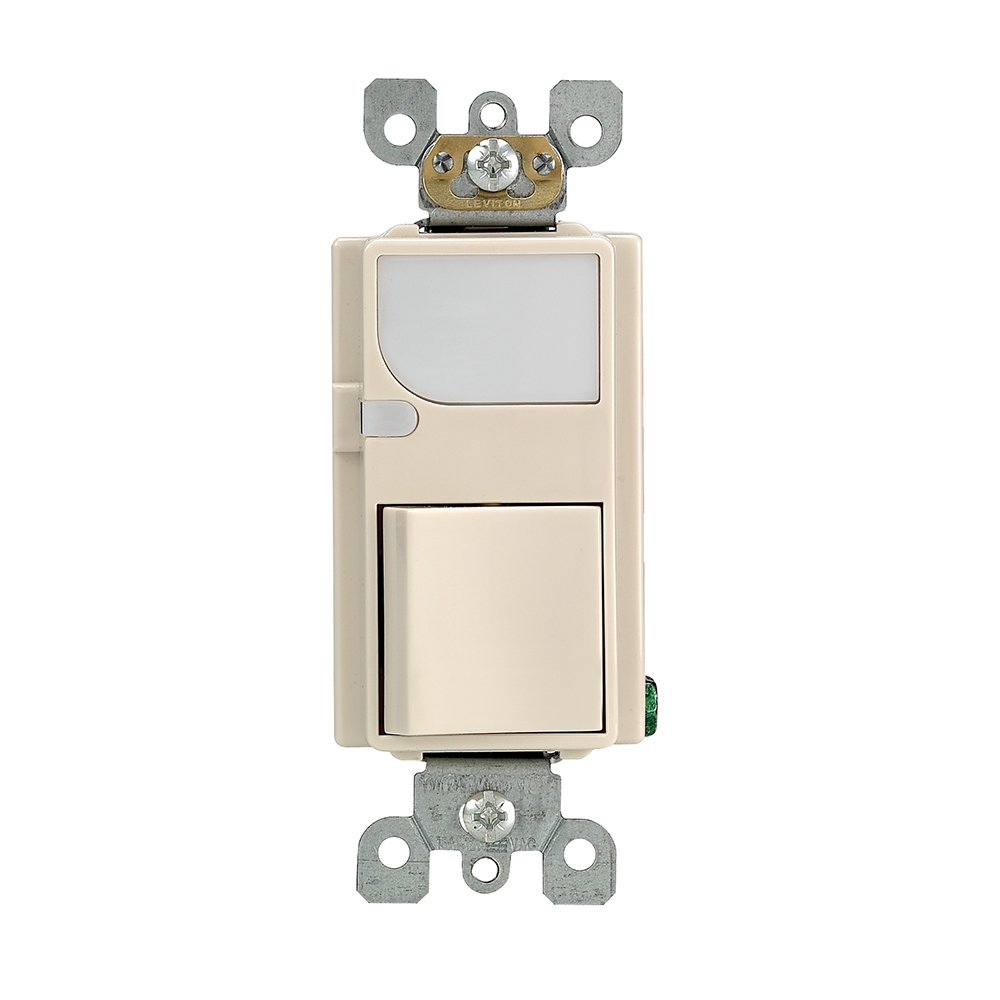 Product image for 15 Amp Decora Combination Switch with LED Guide Light, Light Almond