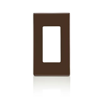 Product image for 1-Gang Decora Plus Screwless Wallplate Polycarbonate, Brown