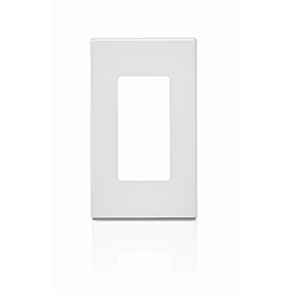 Product image for 1-Gang Decora Plus Screwless Wallplate Polycarbonate, White