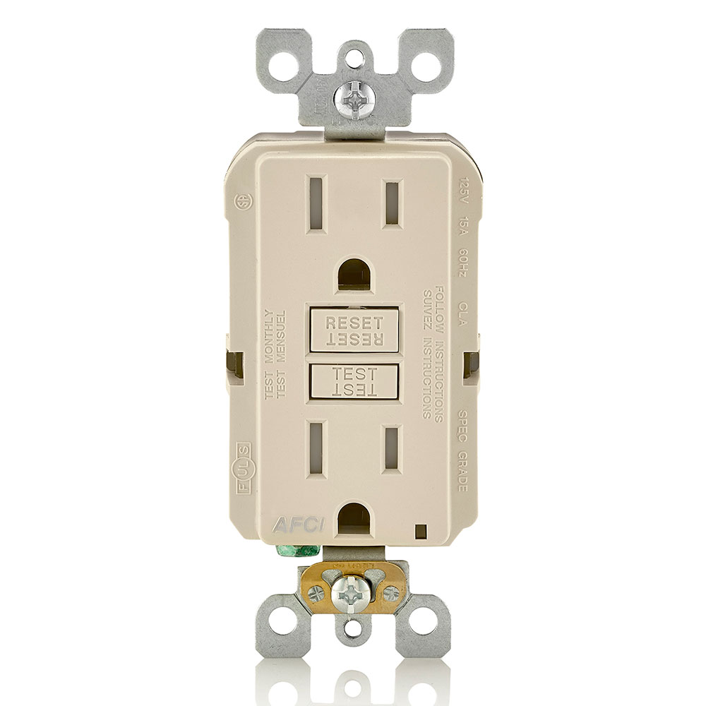 Product image for 15 Amp SmartlockPro® AFCI Receptacle/Outlet, Tamper-Resistant