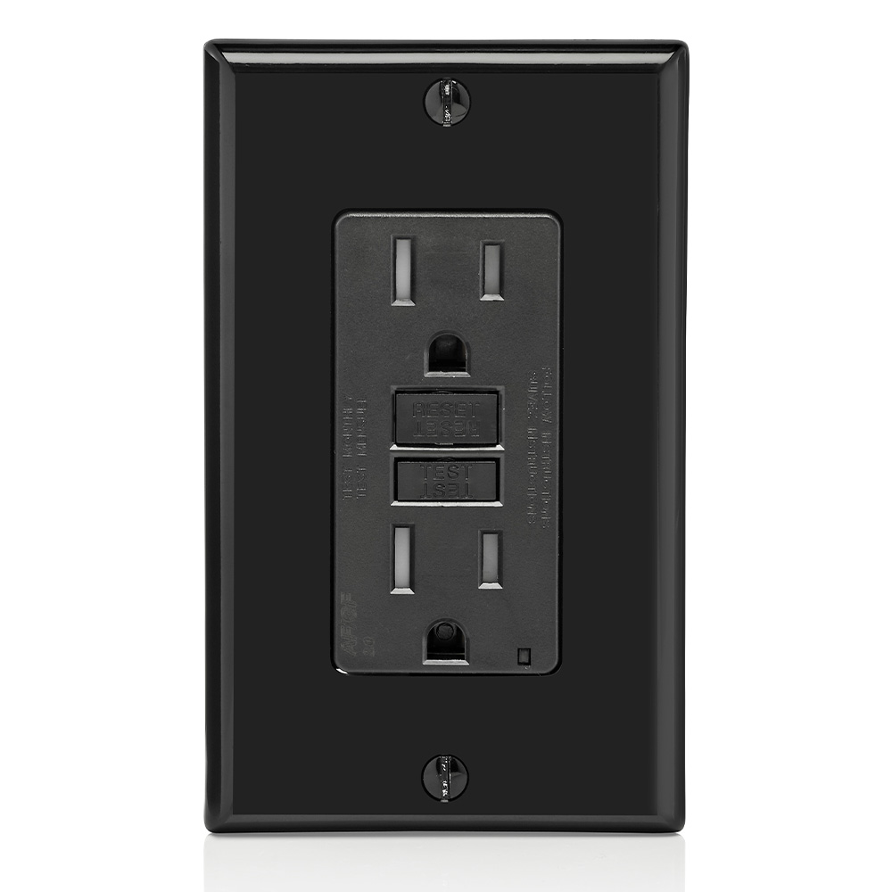 Product image for 15 Amp, Self Test, Tamper-Resistant Dual-Function AFCI/GFCI Outlet with LED Indicator Light