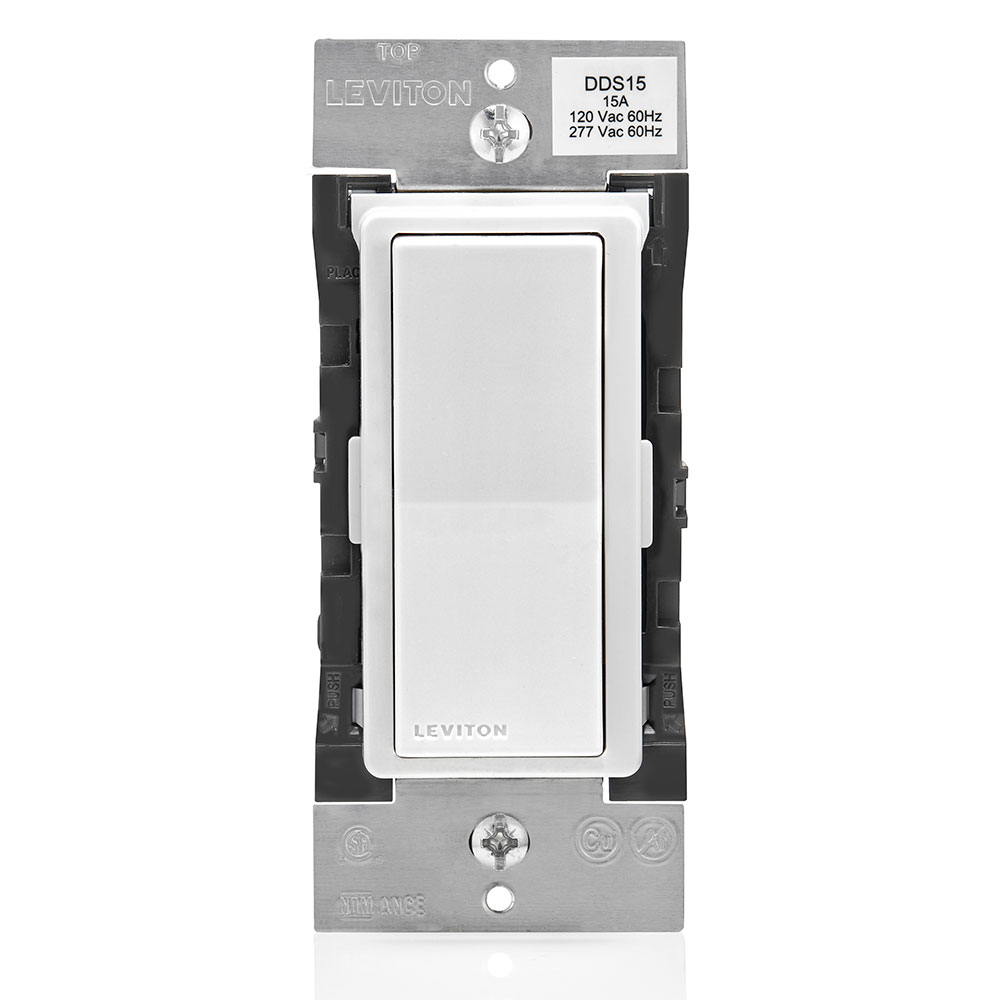 Product image for Decora Digital 15A Light Switch, Single Pole or 3-Way/Multi-location, White, Ivory and Light Almond faceplates included