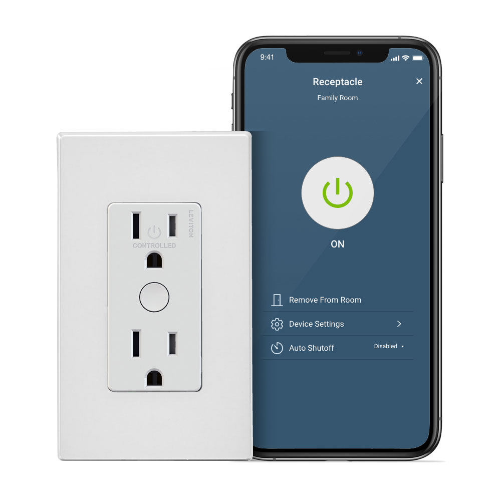 Product image for Indoor Decora Smart Wi-Fi Tamper-Resistant Outlet