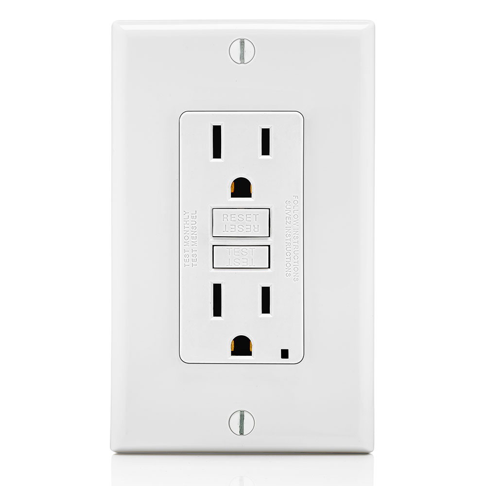 Product image for 15 Amp SmartlockPro® GFCI Receptacle/Outlet