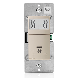 Product image for Decora In-Wall Humidity Sensor &amp; Fan Control, 3A, Residential Grade, Single Pole