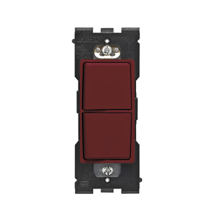 Product image for RENU® 15 Amp Single Pole Combination Switch, Deep Garnet
