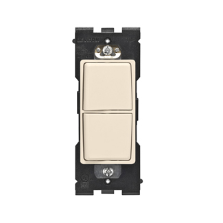 Product image for RENU® 15 Amp Single Pole Combination Switch, Gold Coast White