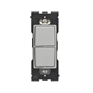 Product image for RENU® 15 Amp Single Pole Combination Switch, Pebble Grey